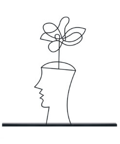 مجسمه فلزی مینیمال مدل شادی کد 7186