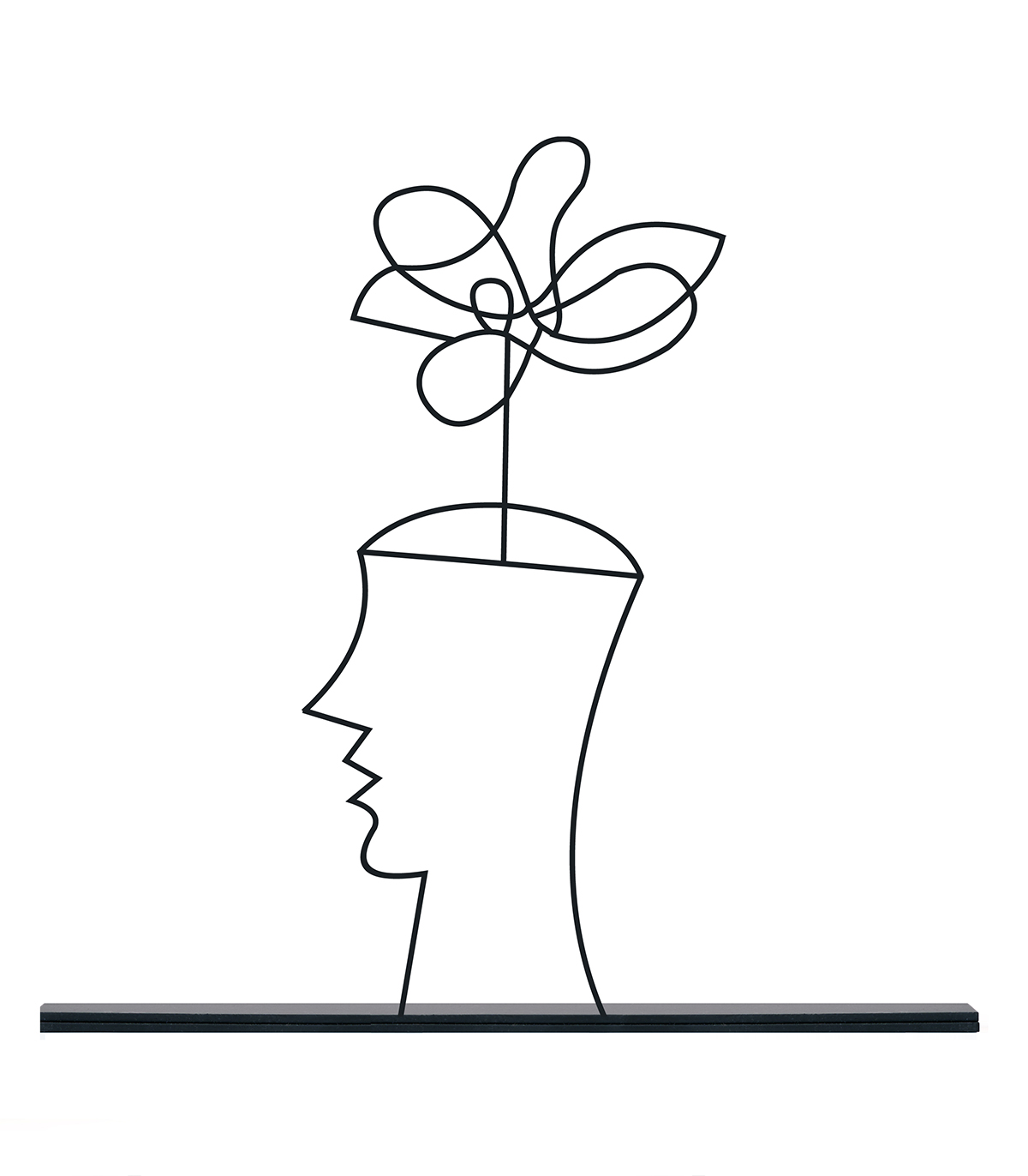 مجسمه فلزی مینیمال مدل شادی کد 7186