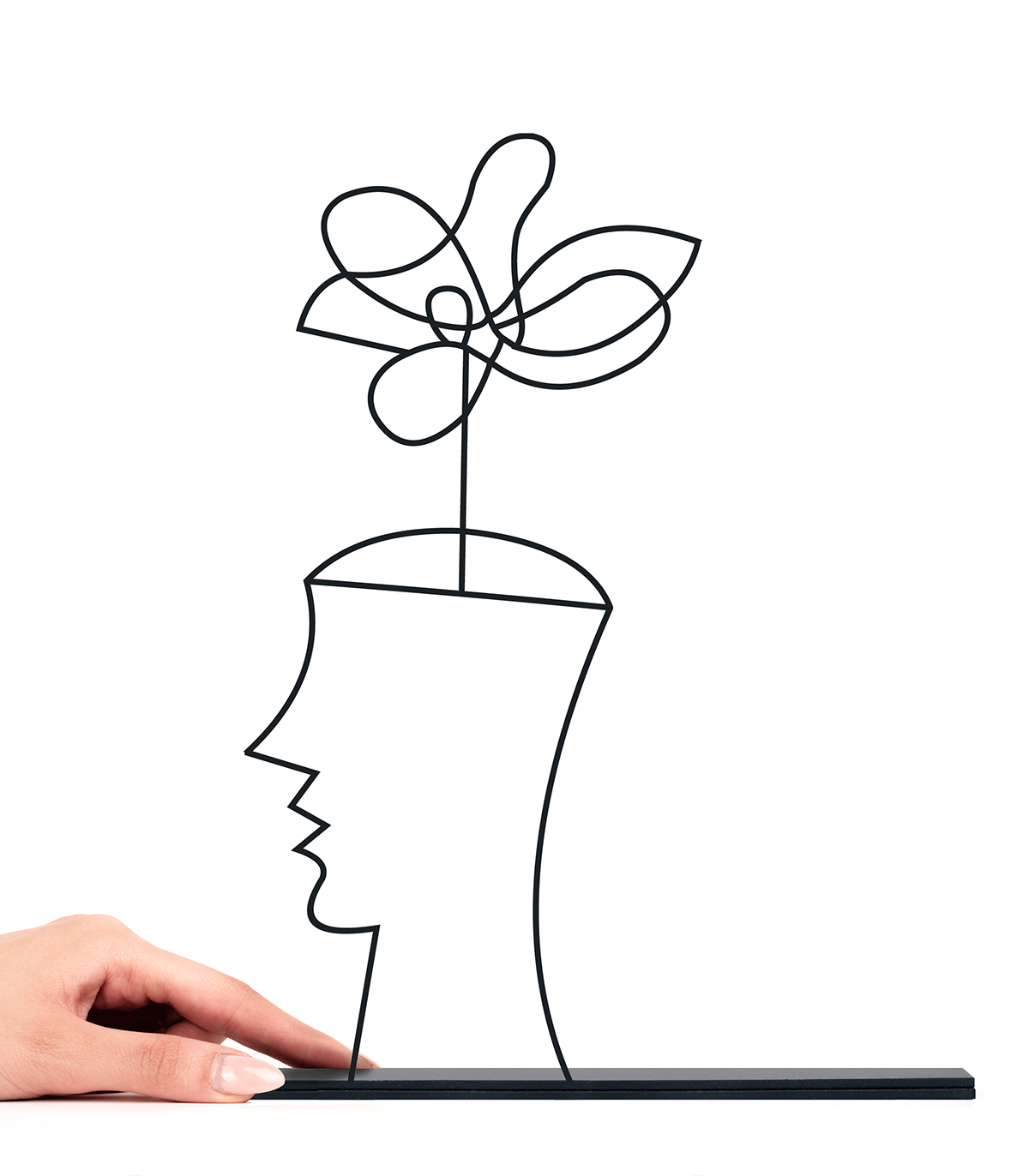 مجسمه فلزی مینیمال مدل شادی کد 7186