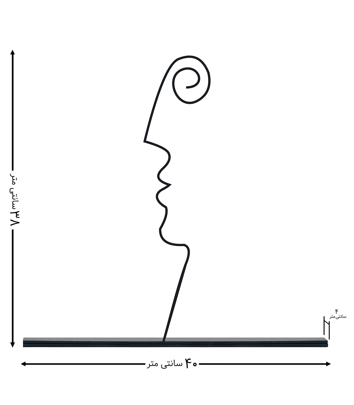 مجسمه فلزی مینیمال مدل یاسمن کد 7189