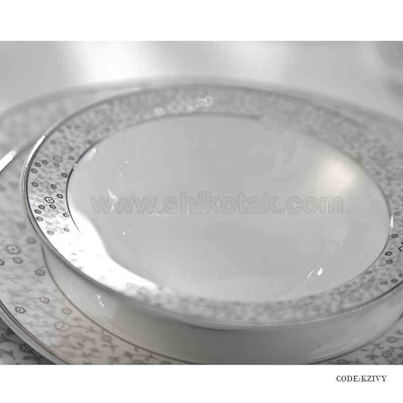 سرویس ظروف چینی 6 نفره زرین طرح ایوی