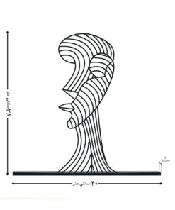 مجسمه مینیمال فلزی مدل نازنین کد 7191