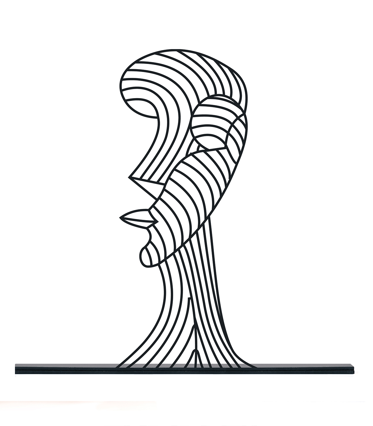 مجسمه مینیمال فلزی مدل نازنین کد 7191