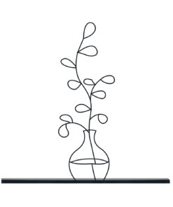 مجسمه سبک مینیمال فلزی مدل گلدان کد 7192