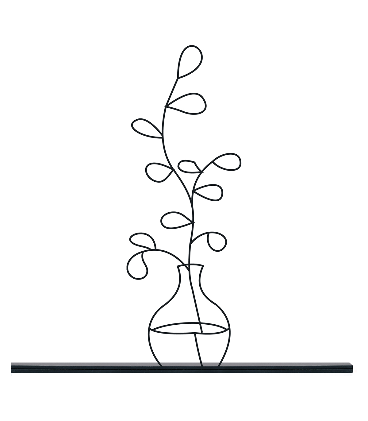 مجسمه سبک مینیمال فلزی مدل گلدان کد 7192