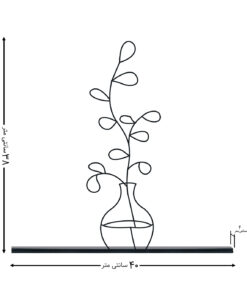 مجسمه سبک مینیمال فلزی مدل گلدان کد 7192