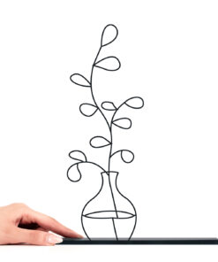 مجسمه سبک مینیمال فلزی مدل گلدان کد 7192