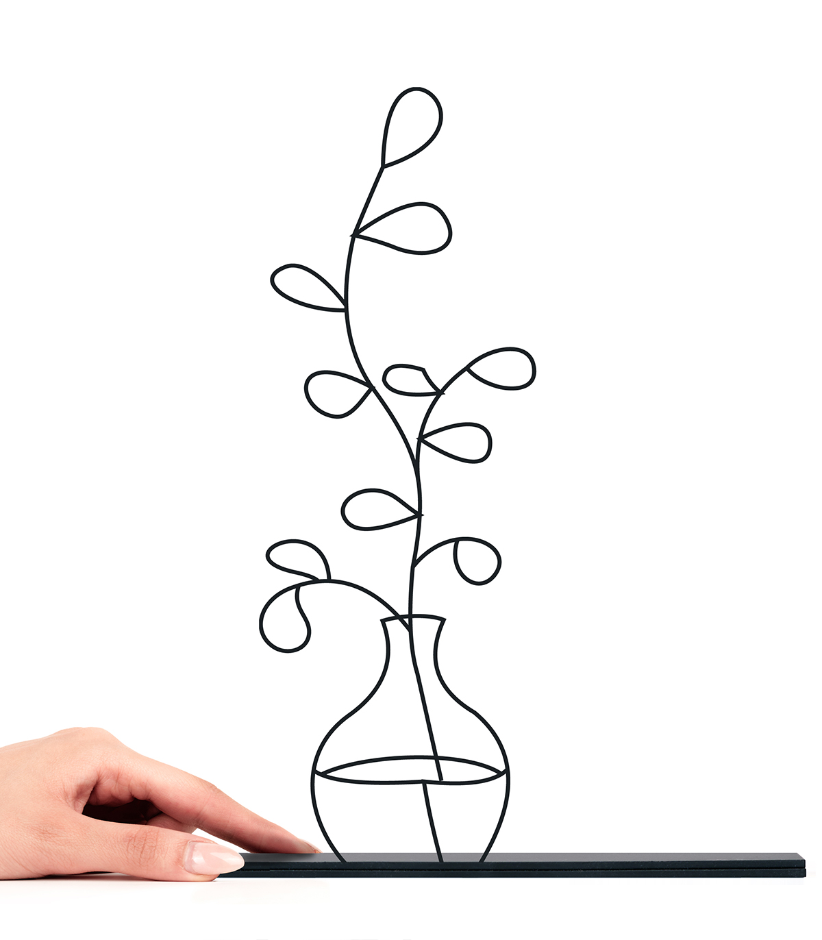 مجسمه سبک مینیمال فلزی مدل گلدان کد 7192