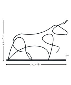 مجسمه فلزی سبک مینیمال مدل گاو کد 7197