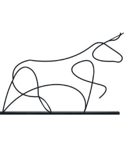 مجسمه فلزی سبک مینیمال مدل گاو کد 7197