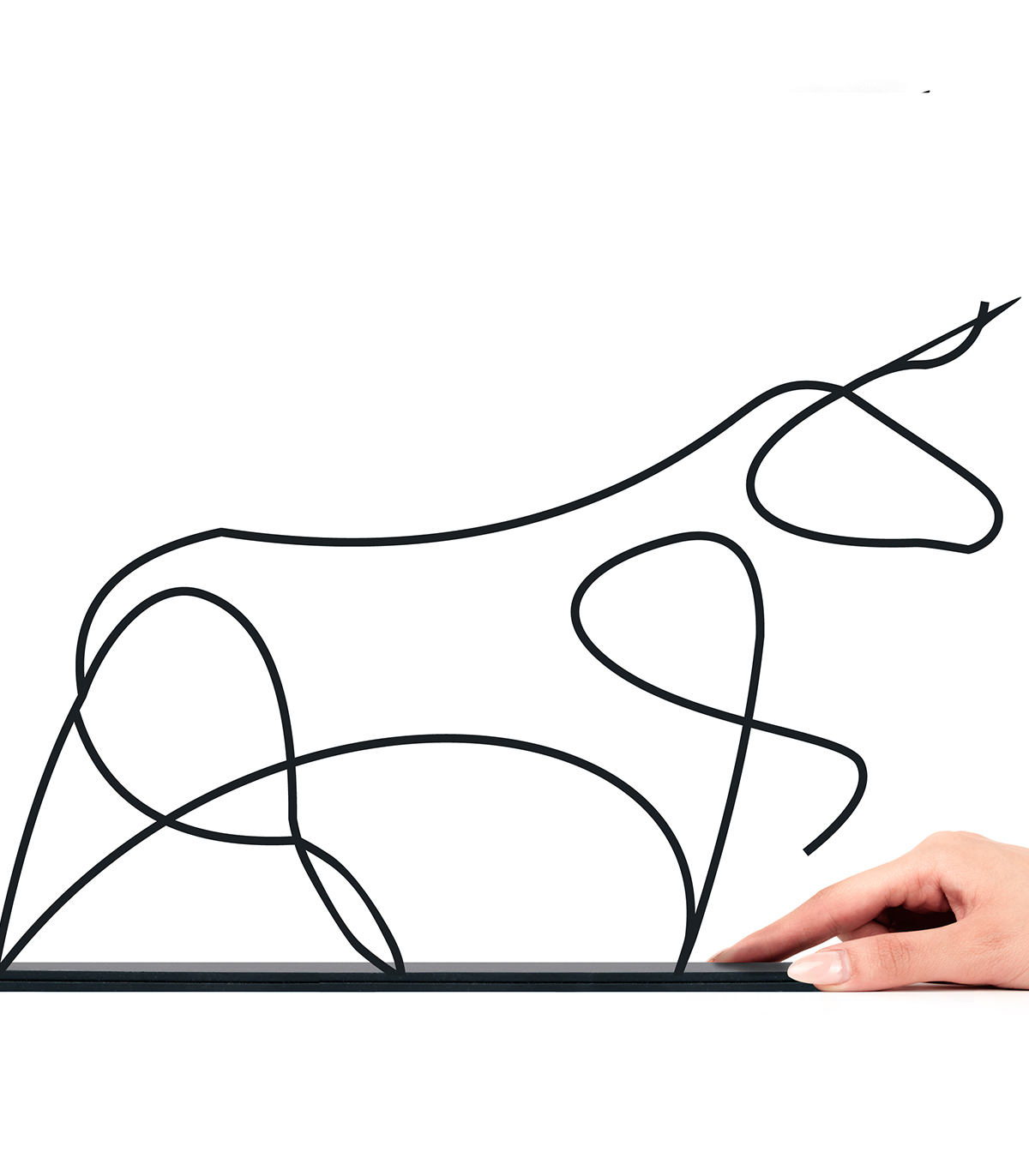 مجسمه فلزی سبک مینیمال مدل گاو کد 7197