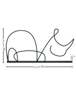 مجسمه فلزی مدل کرگدن کد 7200