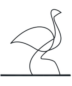 مجسمه مینیمال مدل شترمرغ کد 7204