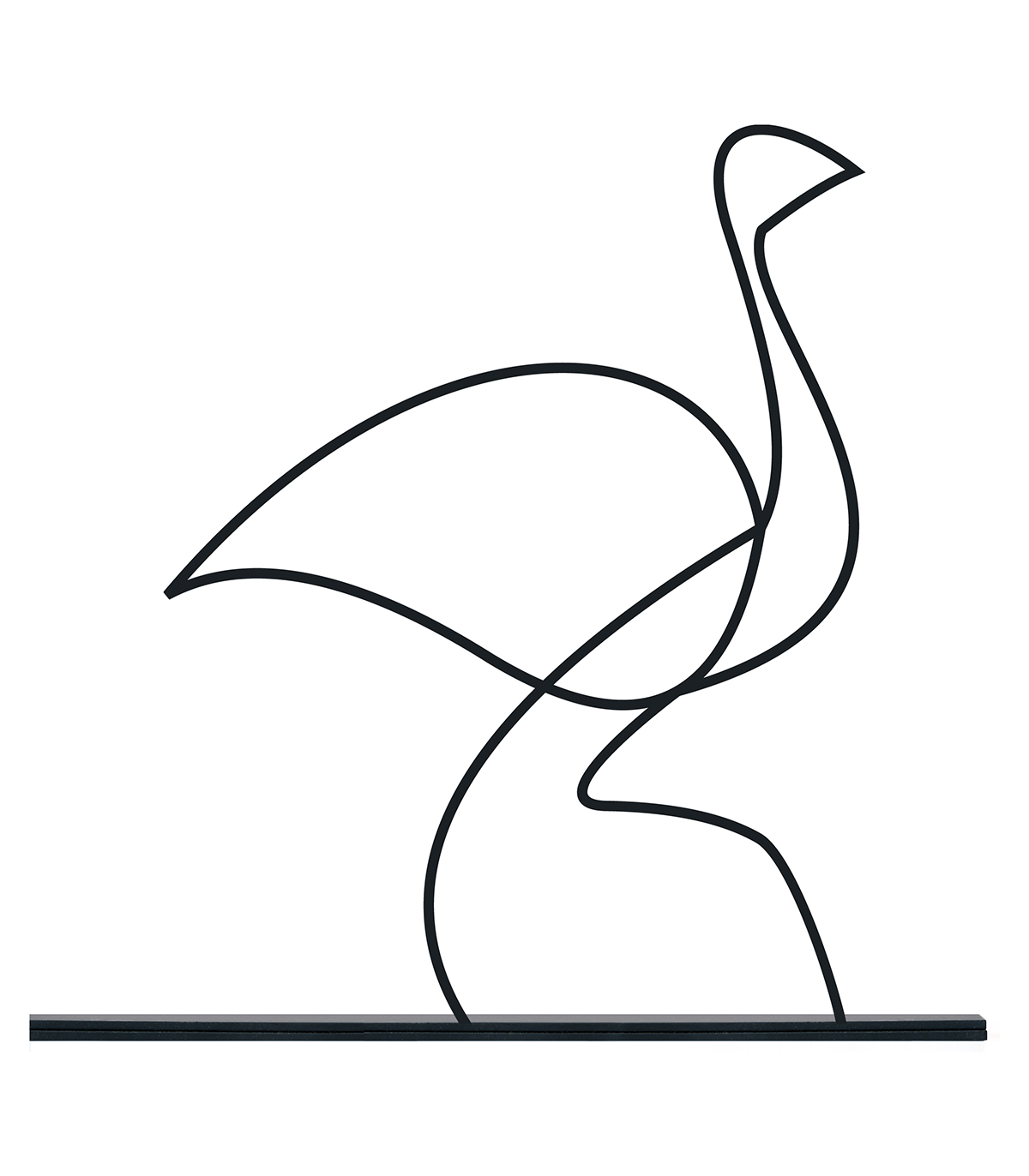 مجسمه مینیمال مدل شترمرغ کد 7204