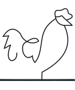 مجسمه فلزی مینیمال مدل خروس کد 7207