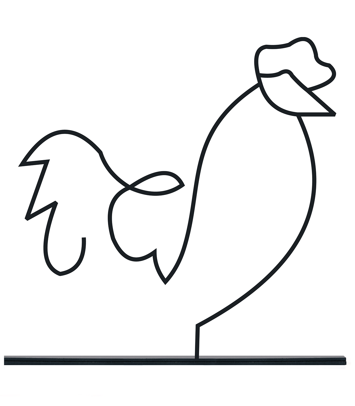 مجسمه فلزی مینیمال مدل خروس کد 7207