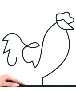 مجسمه فلزی مینیمال مدل خروس کد 7207