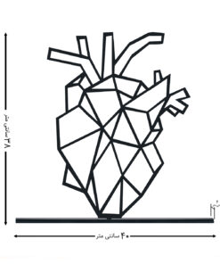 مجسمه مینیمال فلزی مدل HEART کد 7240