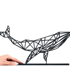 مجسمه فلزی مینیمال مدل نهنگ کد 7241