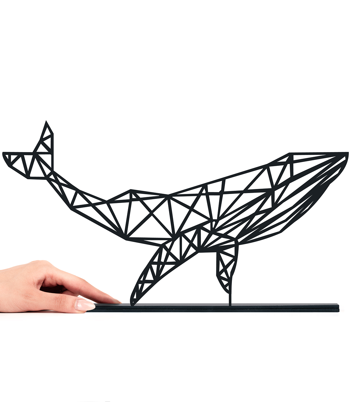 مجسمه فلزی مینیمال مدل نهنگ کد 7241