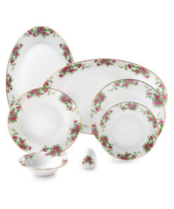 سرویس چینی 102 پارچ 12 نفره مدل بیدگل سری ایتالیا اف