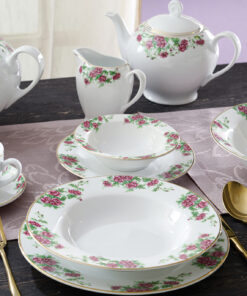 سرویس چینی 28 پارچ 6 نفره مدل بیدگل سری ایتالیا اف