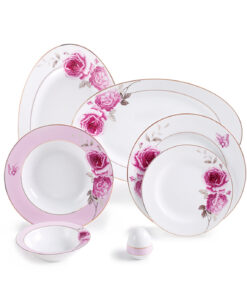 سرویس غذا خوری زرین 12 نفره رز فلاور سری ایتالیا اف