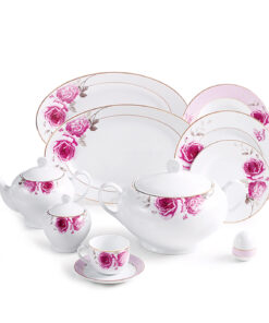 سرویس غذا خوری زرین 12 نفره رز فلاور سری ایتالیا اف