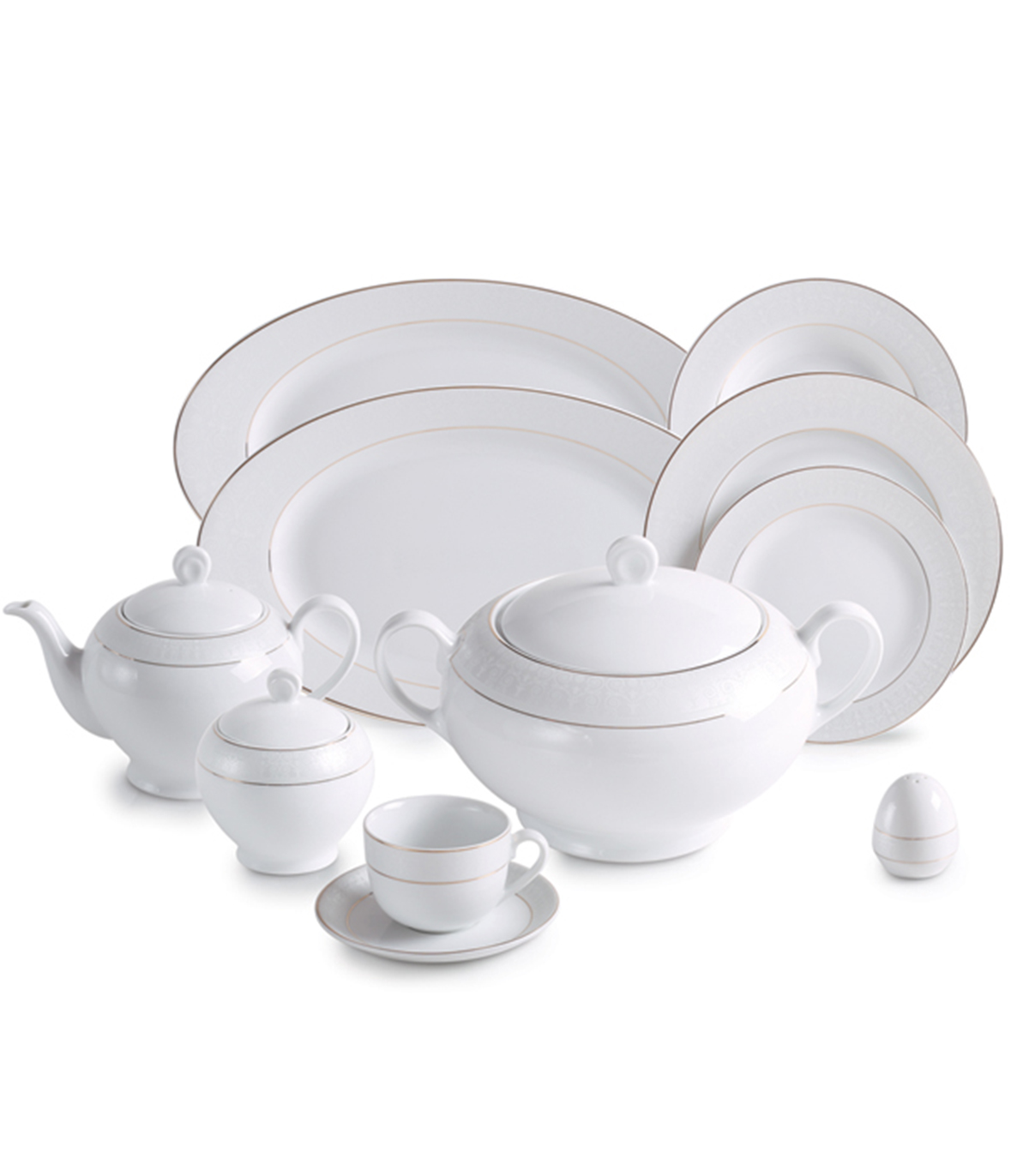 سرویس غذا خوری زرین 12 نفره ریوا پلاتینی سری ایتالیا اف