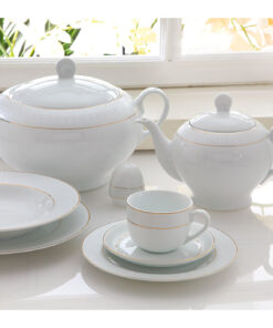 سرویس 12 نفره چینی زرین سپید صدف سری ایتالیا اف