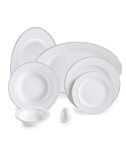 سرویس چینی ایرانی 6 نفره زرین طرح سپید صدف سری ایتالیا اف