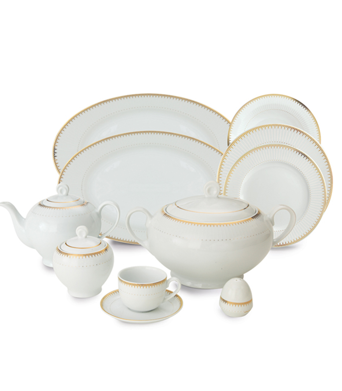 سرویس چینی لوکس ایرانی زرین 12 نفره سپیدار سری ایتالیا اف