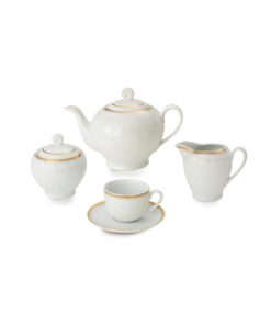 ظروف چینی لوکس 6 نفره زرین طرح سپیدار سری ایتالیا اف