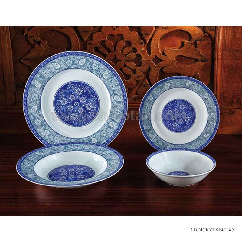 ظروف چینی 6 نفره زرین طرح اصفهان