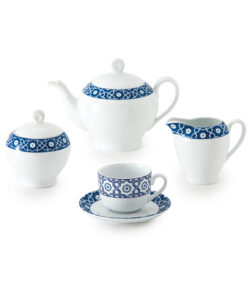 سرویس چینی چای خوری 12 پارچ مدل میبد سرمه ای سری ایتالیا اف