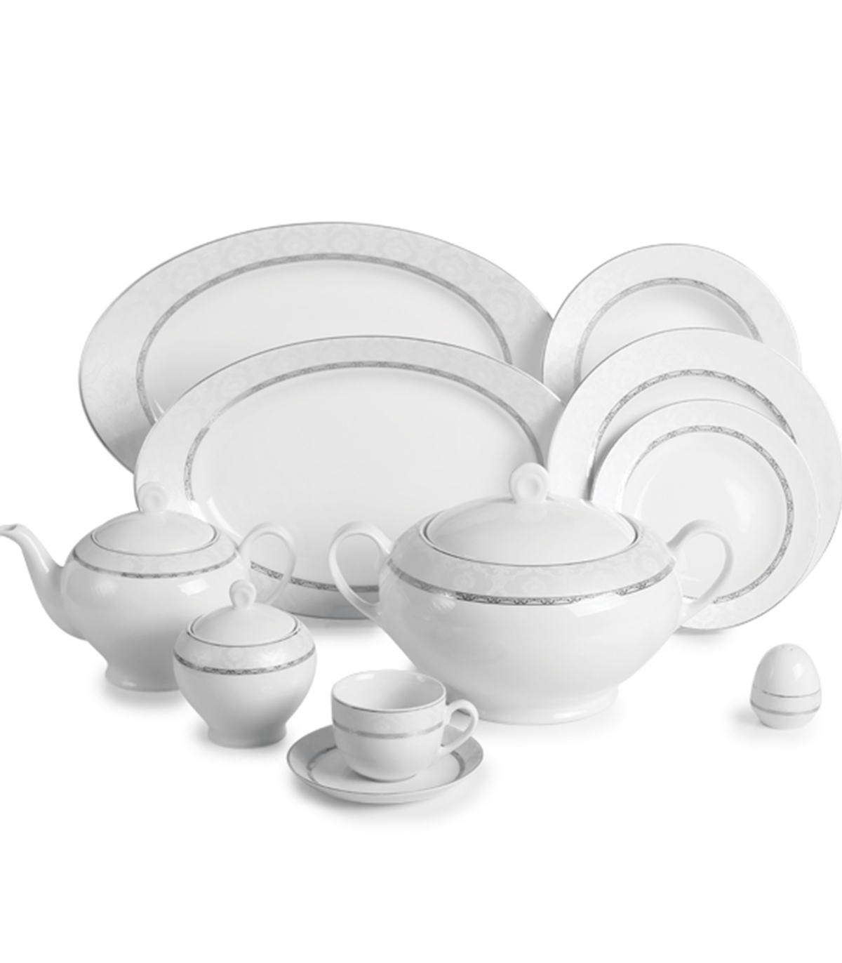 سرویس چینی 102 پارچ 12 نفره مدل هدیه پلاتینی سری ایتالیا اف