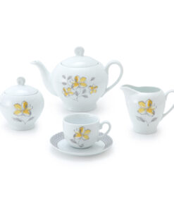 سرویس چینی 102 پارچ 12 نفره مدل والنسیا زرد سری ایتالیا اف