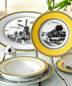 سرویس چینی 102 پارچ 12 نفره مدل ویلیج سری ایتالیا اف