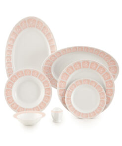 سرویس 6نفره 29 پارچ غذاخوری مدل آرتمیس صورتی سری نئوکلاسیک