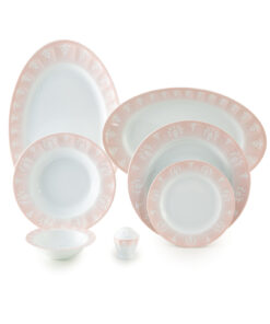 سرویس 6نفره 29 پارچ غذاخوری مدل آواسیس صورتی سری نئوکلاسیک