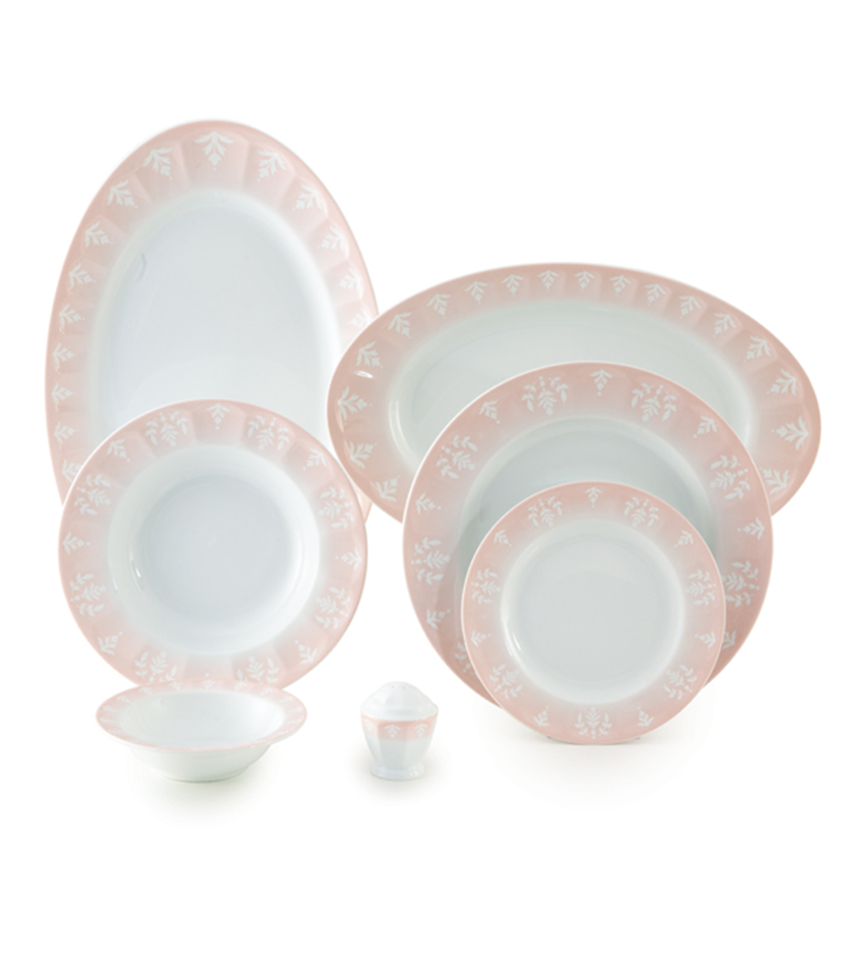 سرویس 6نفره 29 پارچ غذاخوری مدل آواسیس صورتی سری نئوکلاسیک