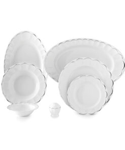 سرویس 6نفره 29 پارچ غذاخوری مدل نارسیس پلاتینی سری نئوکلاسیک