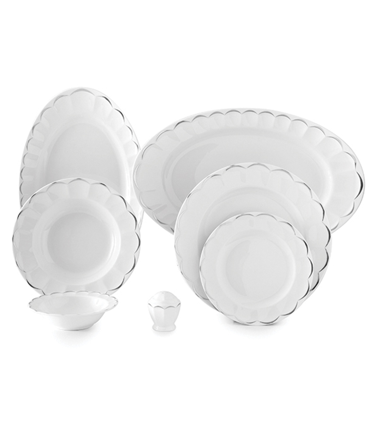 سرویس 6نفره 29 پارچ غذاخوری مدل نارسیس پلاتینی سری نئوکلاسیک