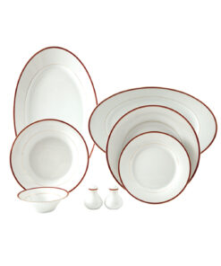 سرویس غذاخوری چینی 12نفره 108 پارچه مدل سپینود ارغوانی سری شهرزاد