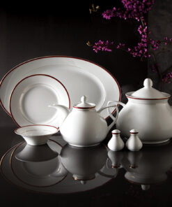 سرویس غذاخوری چینی 12نفره 108 پارچه مدل سپینود ارغوانی سری شهرزاد