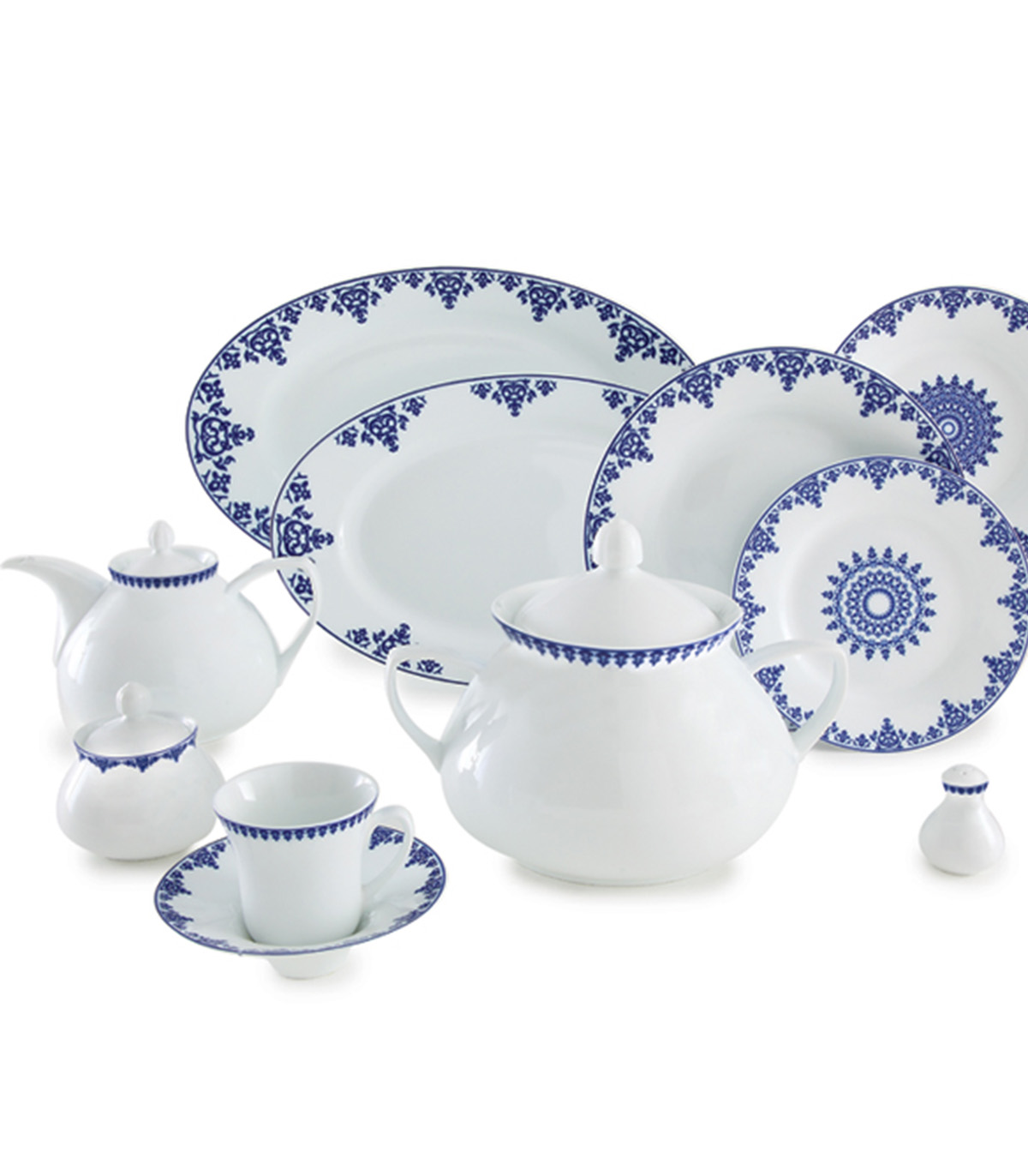 سرویس غذاخوری چینی 12نفره 108 پارچه مدل سمرقند سری شهرزاد