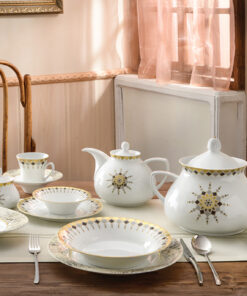 سرویس غذاخوری چینی 12نفره 108 پارچه مدل کلوپاترا سری شهرزاد