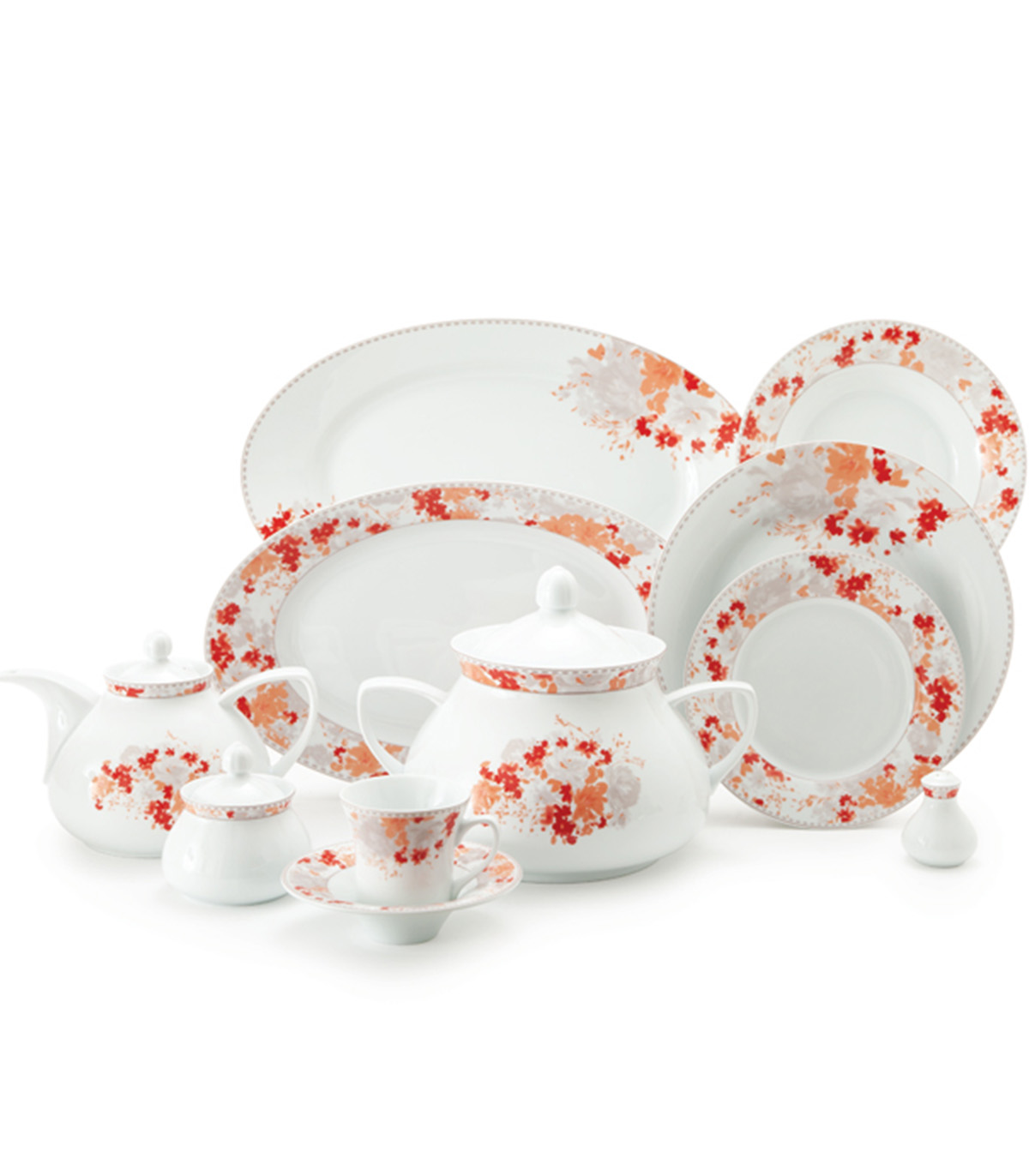 سرویس غذاخوری چینی 12نفره 108 پارچه مدل ملانی سری شهرزاد