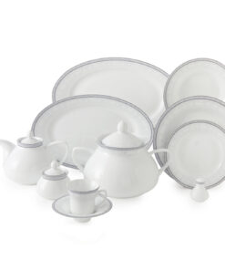 سرویس غذاخوری چینی 12نفره 108 پارچه مدل وایت رز سری شهرزاد