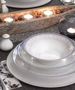 سرویس چینی غذاخوری زرین 6 نفره مدل وایت رز سری شهرزاد